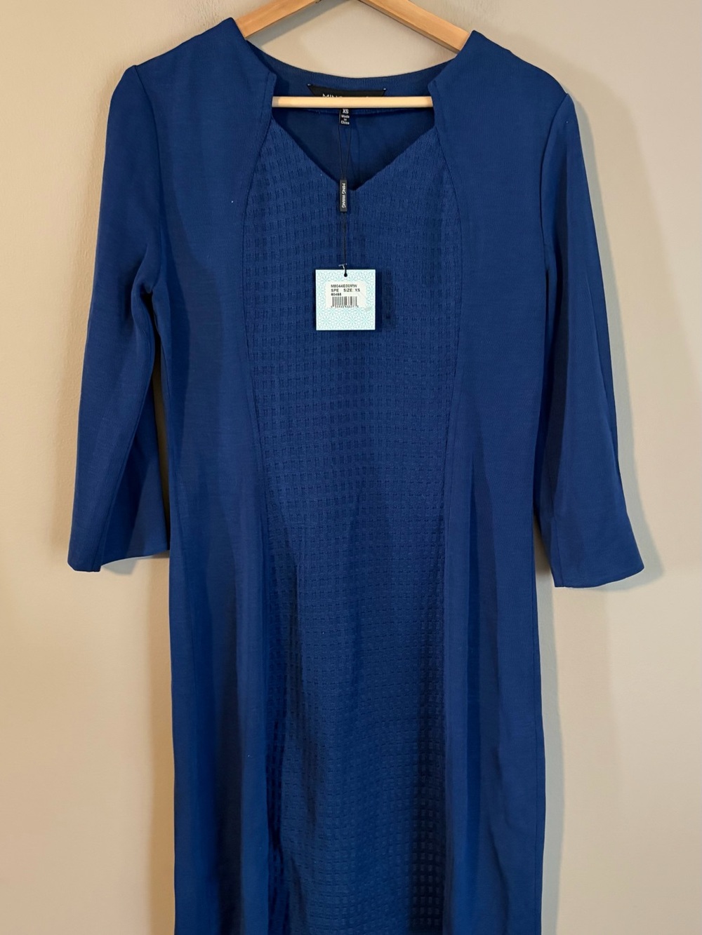 Ming Wang Dress Size XS blue knit new‎